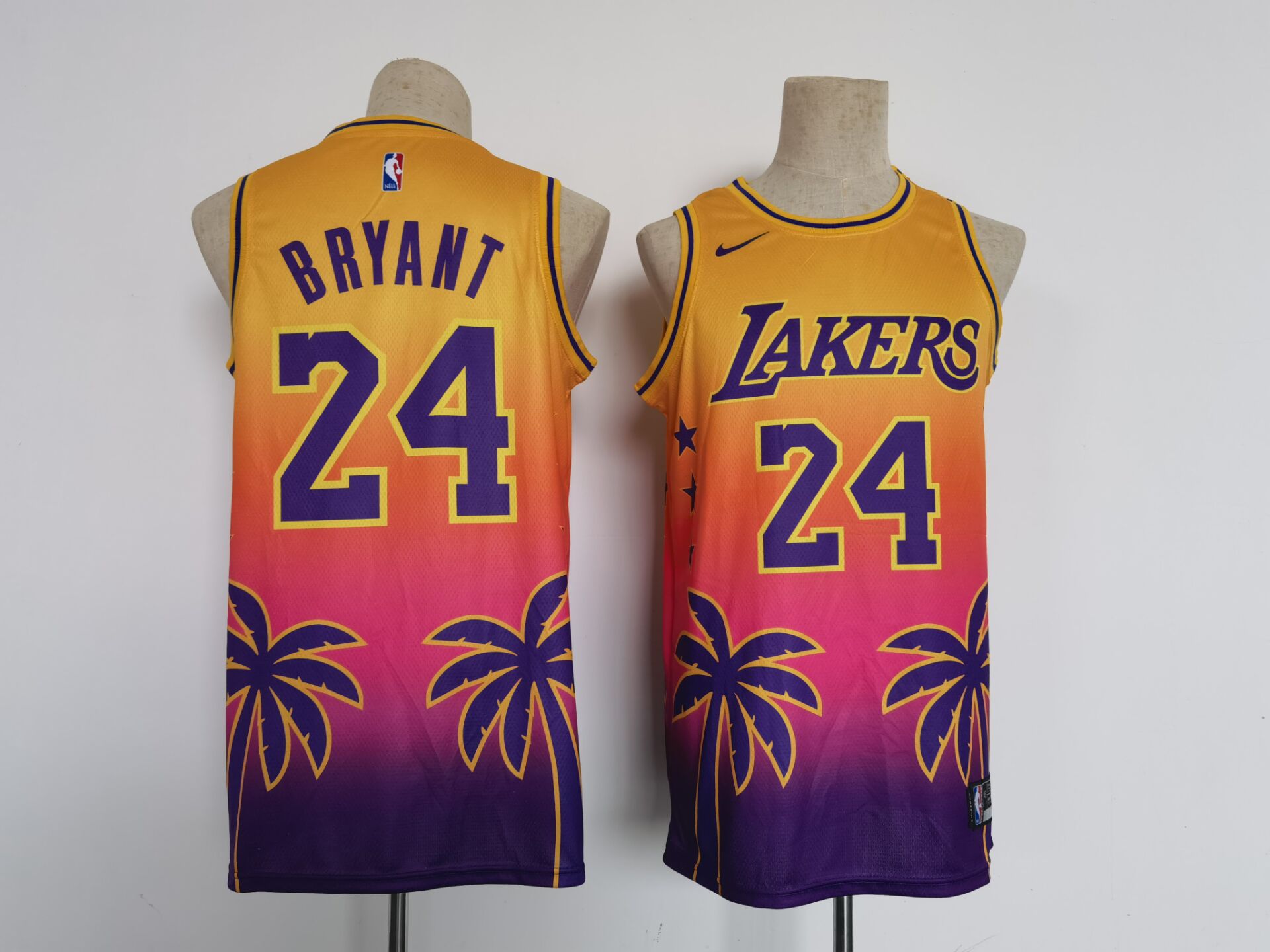 Men Los Angeles Lakers 24 Bryant Yellow style 2022 Nike NBA Jersey